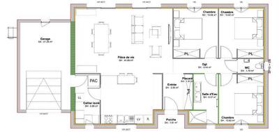 Terrain et maison à Peyrillac-et-Millac en Dordogne (24) de 100 m² à vendre au prix de 235590€ - 4