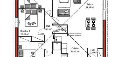 Terrain et maison à Vayres en Gironde (33) de 93 m² à vendre au prix de 285423€ - 3