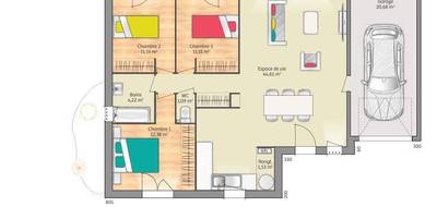 Terrain et maison à Yvré-l'Évêque en Sarthe (72) de 90 m² à vendre au prix de 395000€ - 3