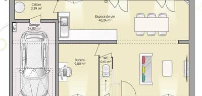 Terrain et maison à Fresnoy-le-Luat en Oise (60) de 90 m² à vendre au prix de 252000€ - 4