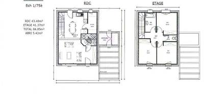 Terrain et maison à Spay en Sarthe (72) de 85 m² à vendre au prix de 245000€ - 4