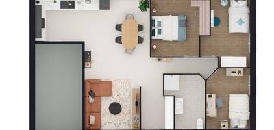 Terrain et maison à Guémar en Haut-Rhin (68) de 81 m² à vendre au prix de 296230€ - 3