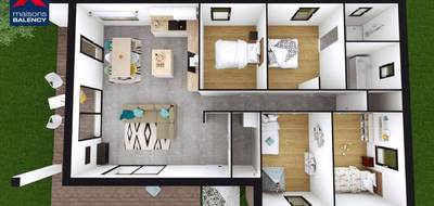 Terrain et maison à Blainville-sur-Orne en Calvados (14) de 110 m² à vendre au prix de 330000€ - 2