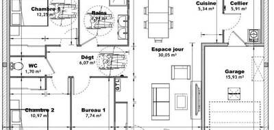 Terrain et maison à Bagnoles de l'Orne Normandie en Orne (61) de 88 m² à vendre au prix de 217430€ - 3