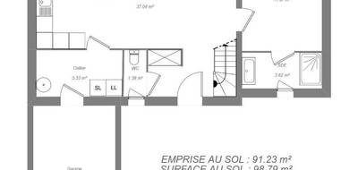 Terrain et maison à Cerelles en Indre-et-Loire (37) de 90 m² à vendre au prix de 280000€ - 4