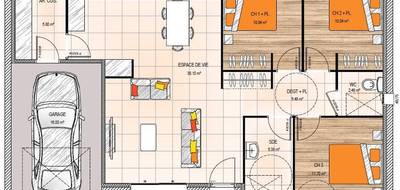 Terrain et maison à Longuenée-en-Anjou en Maine-et-Loire (49) de 85 m² à vendre au prix de 236000€ - 4