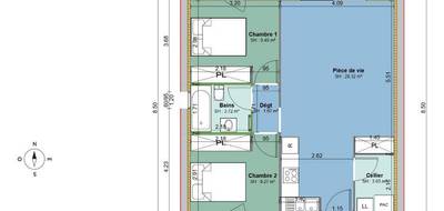 Terrain et maison à Port-Saint-Père en Loire-Atlantique (44) de 55 m² à vendre au prix de 222900€ - 3