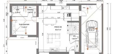 Terrain et maison à Saint-Denis-lès-Bourg en Ain (01) de 108 m² à vendre au prix de 375000€ - 3