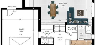 Terrain et maison à Cholet en Maine-et-Loire (49) de 91 m² à vendre au prix de 298700€ - 4
