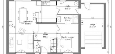 Terrain et maison à Saint-Martin-aux-Chartrains en Calvados (14) de 110 m² à vendre au prix de 422000€ - 4