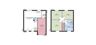 Terrain et maison à Le Mans en Sarthe (72) de 84 m² à vendre au prix de 243026€ - 3