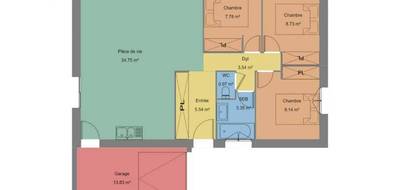 Terrain et maison à Lanvallay en Côtes-d'Armor (22) de 88 m² à vendre au prix de 234450€ - 4