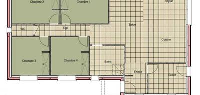 Terrain et maison à Montfort-le-Gesnois en Sarthe (72) de 99 m² à vendre au prix de 286000€ - 4