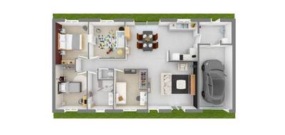 Terrain et maison à Châteauroux en Indre (36) de 108 m² à vendre au prix de 253600€ - 3