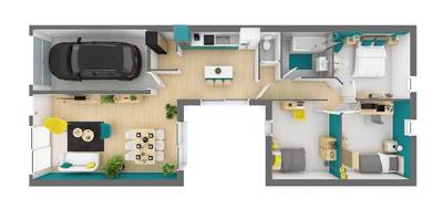 Terrain et maison à Échiré en Deux-Sèvres (79) de 95 m² à vendre au prix de 195551€ - 3