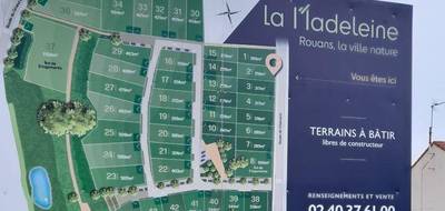 Terrain à Rouans en Loire-Atlantique (44) de 796 m² à vendre au prix de 114900€ - 2