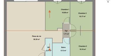 Terrain et maison à La Crau en Var (83) de 77 m² à vendre au prix de 522500€ - 4