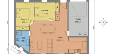 Terrain et maison à Bretteville-sur-Odon en Calvados (14) de 65 m² à vendre au prix de 223000€ - 4