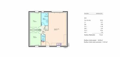 Terrain et maison à Saint-Gervais en Vendée (85) de 70 m² à vendre au prix de 165604€ - 4