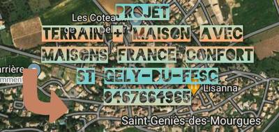 Terrain et maison à Saint-Geniès-des-Mourgues en Hérault (34) de 90 m² à vendre au prix de 425000€ - 4