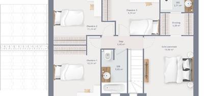 Terrain et maison à Boussy-Saint-Antoine en Essonne (91) de 120 m² à vendre au prix de 375800€ - 4