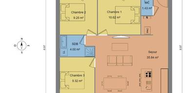 Terrain et maison à Bretteville-sur-Odon en Calvados (14) de 70 m² à vendre au prix de 263000€ - 4