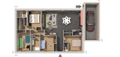 Terrain et maison à Saint-Mathieu-de-Tréviers en Hérault (34) de 110 m² à vendre au prix de 465000€ - 3