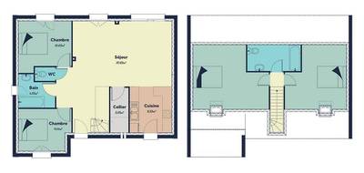 Terrain et maison à Fouju en Seine-et-Marne (77) de 73 m² à vendre au prix de 208560€ - 4
