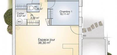 Terrain et maison à Connaux en Gard (30) de 83 m² à vendre au prix de 232000€ - 4