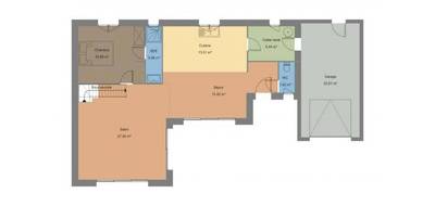 Terrain et maison à Merlevenez en Morbihan (56) de 117 m² à vendre au prix de 374100€ - 4