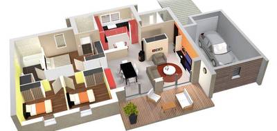 Terrain et maison à Beauchalot en Haute-Garonne (31) de 100 m² à vendre au prix de 259900€ - 3