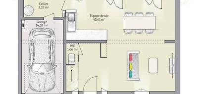 Terrain et maison à Ully-Saint-Georges en Oise (60) de 80 m² à vendre au prix de 262160€ - 4