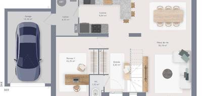 Terrain et maison à Saint-Fargeau-Ponthierry en Seine-et-Marne (77) de 120 m² à vendre au prix de 350710€ - 4