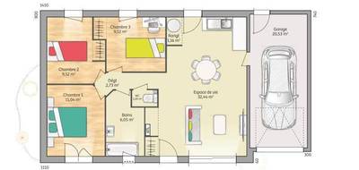 Terrain et maison à Menneval en Eure (27) de 73 m² à vendre au prix de 130850€ - 4