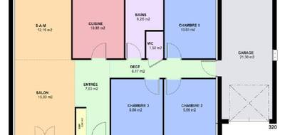 Terrain et maison à Boust en Moselle (57) de 97 m² à vendre au prix de 384400€ - 4