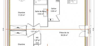 Terrain et maison à Bonson en Loire (42) de 70 m² à vendre au prix de 213500€ - 3