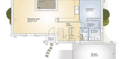 Terrain et maison à Castries en Hérault (34) de 125 m² à vendre au prix de 586500€ - 4
