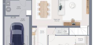 Terrain et maison à Meaux en Seine-et-Marne (77) de 120 m² à vendre au prix de 445000€ - 4
