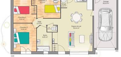 Terrain et maison à Savigné-l'Évêque en Sarthe (72) de 73 m² à vendre au prix de 169500€ - 2