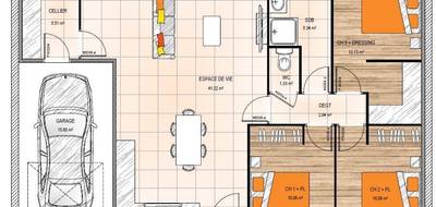 Terrain et maison à Cholet en Maine-et-Loire (49) de 85 m² à vendre au prix de 249700€ - 4