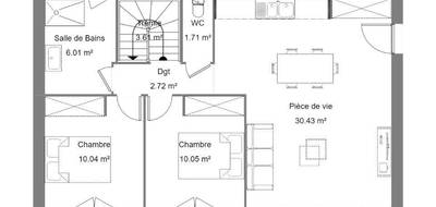 Terrain et maison à Draguignan en Var (83) de 75 m² à vendre au prix de 323000€ - 3