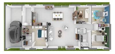 Terrain et maison à Saint-Amand-Montrond en Cher (18) de 118 m² à vendre au prix de 216200€ - 2