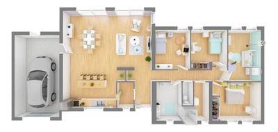 Terrain et maison à Marmagne en Cher (18) de 85 m² à vendre au prix de 250068€ - 4