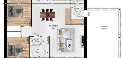 Terrain et maison à La Possonnière en Maine-et-Loire (49) de 75 m² à vendre au prix de 229800€ - 4
