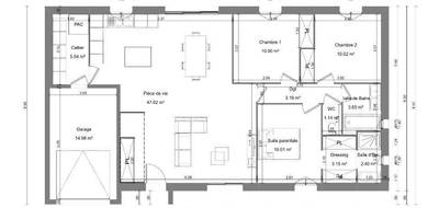 Terrain et maison à Parçay-Meslay en Indre-et-Loire (37) de 96 m² à vendre au prix de 319640€ - 4