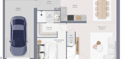 Terrain et maison à Genneville en Calvados (14) de 85 m² à vendre au prix de 249600€ - 4