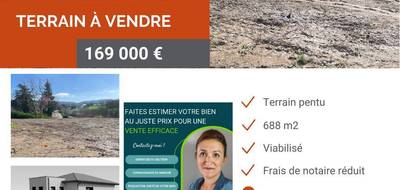 Terrain à Frontonas en Isère (38) de 688 m² à vendre au prix de 169000€ - 1