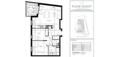 Appartement à Francheville en Rhône (69) de 63 m² à vendre au prix de 309000€ - 3