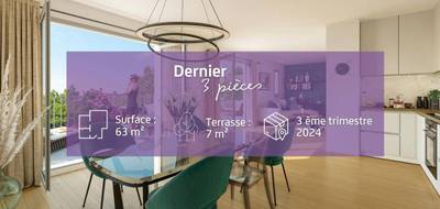 Appartement à Francheville en Rhône (69) de 63 m² à vendre au prix de 309000€ - 2