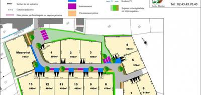 Terrain à Crosmières en Sarthe (72) de 604 m² à vendre au prix de 23000€ - 2